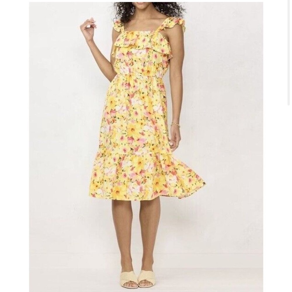 Lauren Conrad yellow floral dress